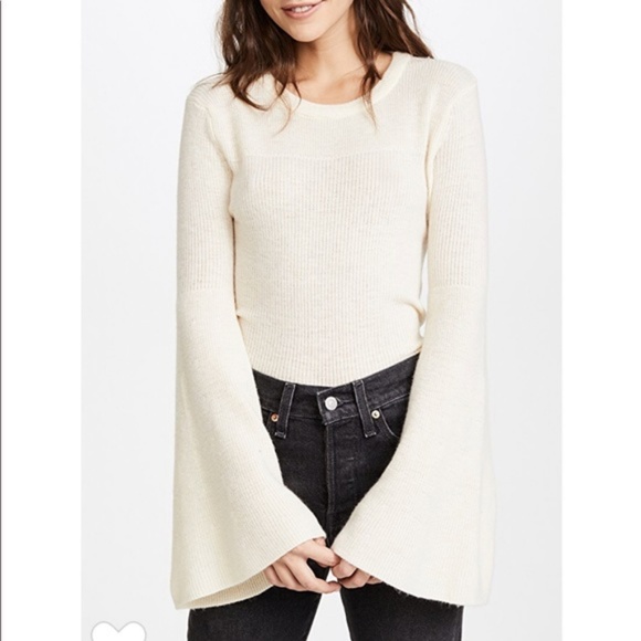 SOLD X J.O.A// bell sleeved sweater - Picture 1 of 8